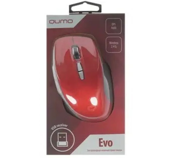 Мышь беспроводная Qumo Office Evo M61 красный