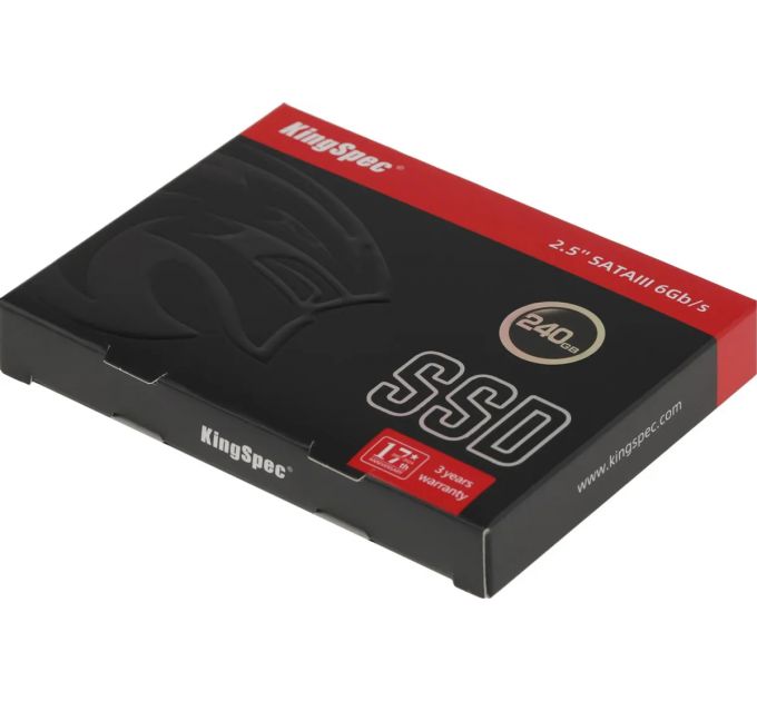 Накопитель SSD KingSpec 240Gb P4 Series <P4-240> 2.5" Oem (SATA3, up to 550/520MBs, 3D NAND, 50TBW)