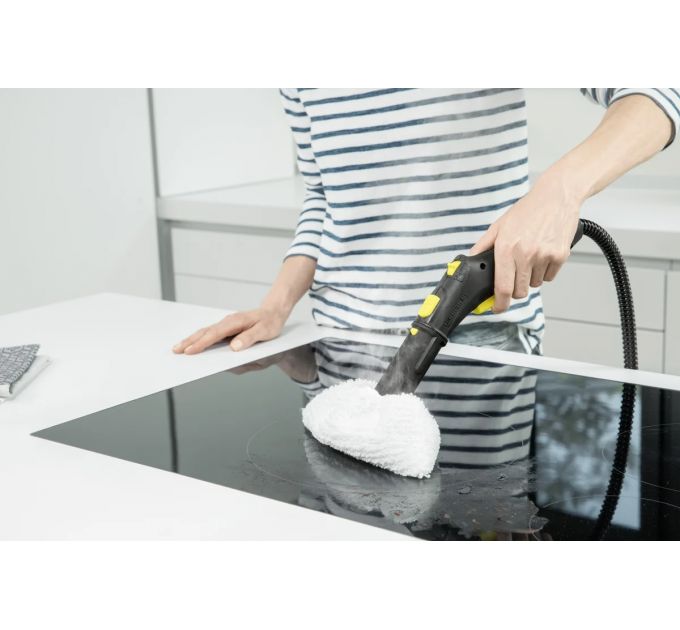 Пароочиститель напольный Karcher EasyFix SC 2 *RU 1500Вт белый/черный