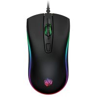 Мышь игровая Qumo Onyx RGB M73, проводная, оптическая, 4 кнопки, подсветка RGB, 2400  dpi