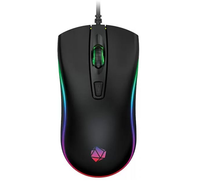 Мышь игровая Qumo Onyx RGB M73, проводная, оптическая, 4 кнопки, подсветка RGB, 2400  dpi