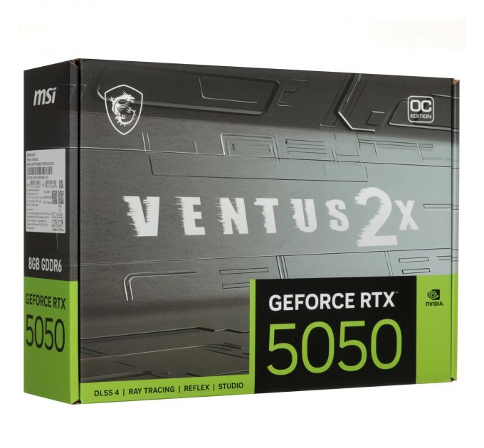 Видеокарта MSI RTX5050 Ventus 2X 8GB (RTX 5050 8G Ventus 2X) GDDR6 128bit 3xDP HDMI 2Fan RTL