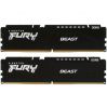 Оперативная память Kingston Fury Beast Black, DDR5, 32Gb (1x32 GB), 5200 MHz, CL40, радиатор, RGB