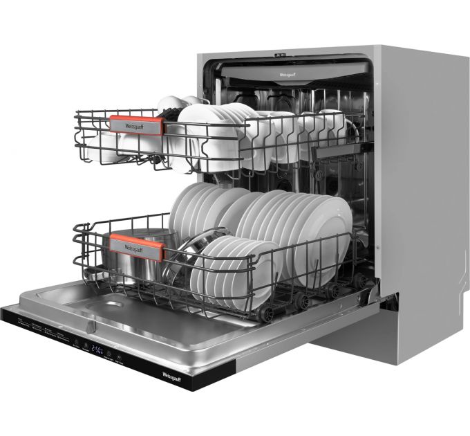 Встраиваемая посудомоечная машина Weissgauff BDW 6038 D Autoopen, белый, 59.8 см, 14 компл., 49 дБ,