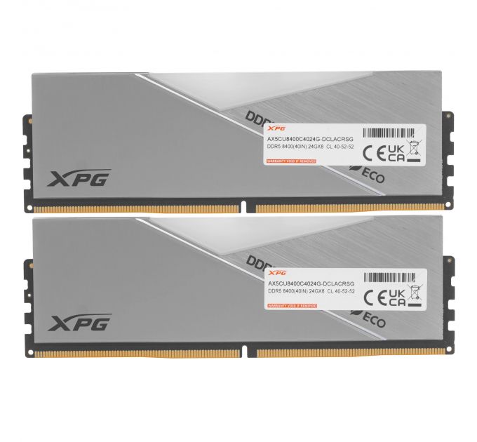 Оперативная память XPG Lancer, DDR5, 48Gb (2x24Gb), 8400MHz, CL40, DIMM, с радиаторами, RGB