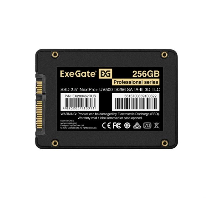 Накопитель SSD ExeGate EX280462RUS UV500NextPro+ 2.5" 256 GB SATA-III 3D TLС