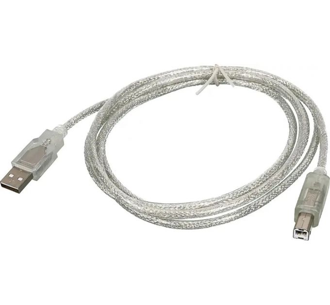 Кабель USB2.0 NingBo USB A(m) - USB B(m), 1.8м, прозрачный