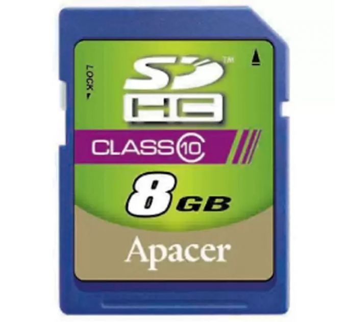 Карта памяти Apacer 8GB AP8GSDHC10-R