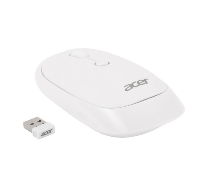 Мышь Acer OMR138 белый оптическая (1600dpi) беспроводная USB (4but)