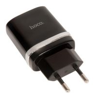 Блок зарядки с Usb портом Hoco C12Q 3.0 Black 18W