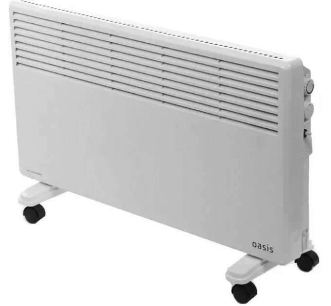 Конвектор Oasis KM-25 белый, 2500 Вт, 30 м2, термостат