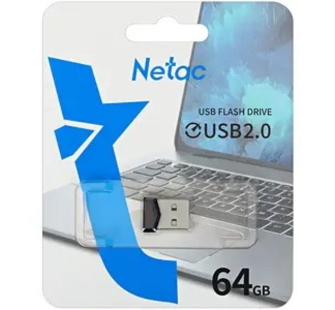 Флеш Диск Netac UM81 64Gb <NT03UM81N-064G-20BK>, USB2.0, Ultra compact