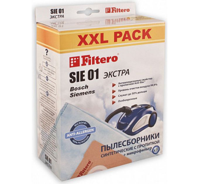 Пылесборники Filtero SIE 01 Экстра XXL Pack 8 шт
