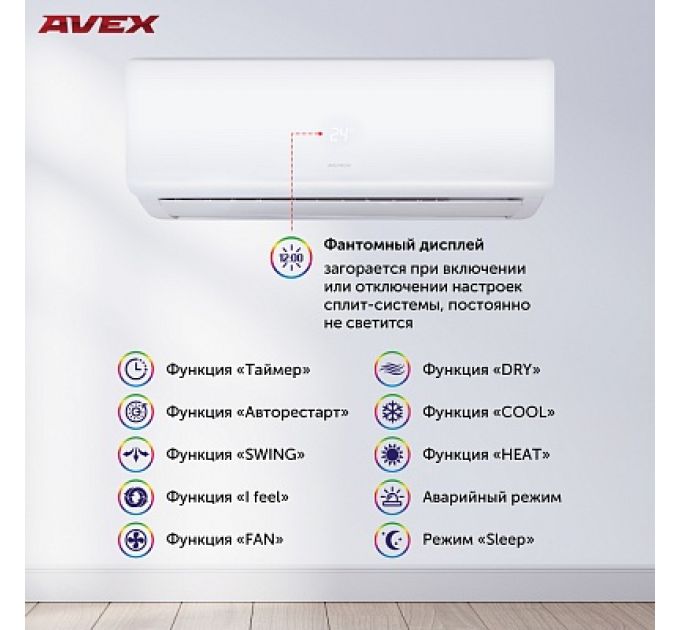 Сплит-система AVEX AC 18 inverter (in+out)