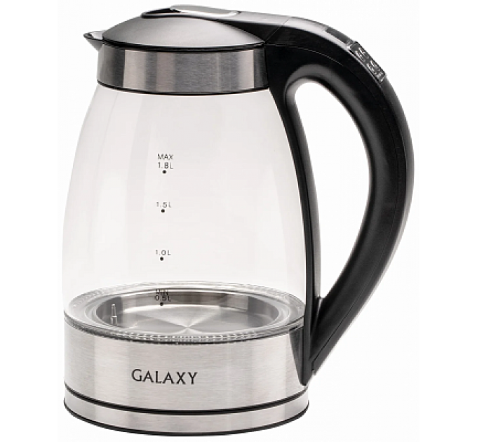 Чайник Galaxy GL0556, стекло/черный