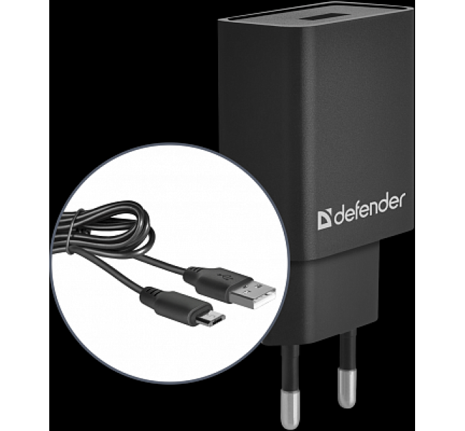 Сетевой адаптер DEFENDER UPC-11 1xUSB,5V/2.1А,кабель micro-USB