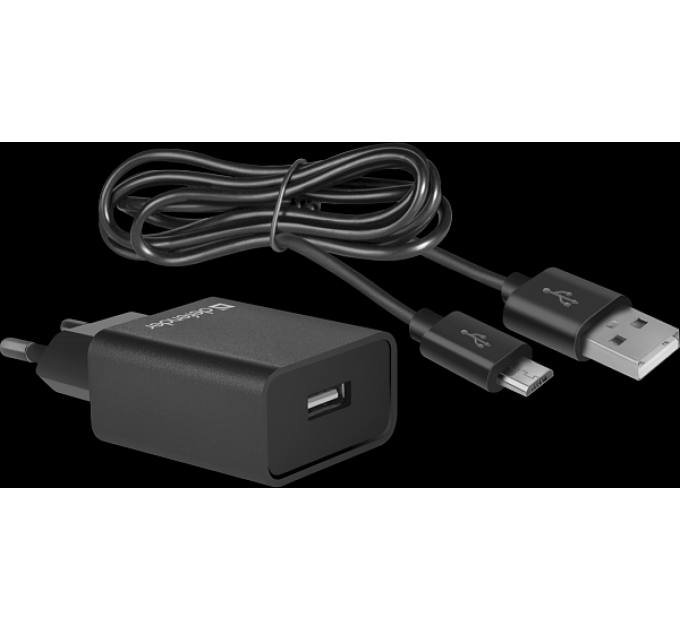 Сетевой адаптер DEFENDER UPC-11 1xUSB,5V/2.1А,кабель micro-USB