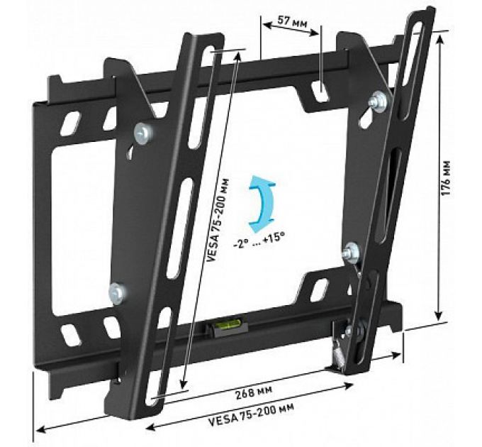 Кронштейн Holder LCD-T2627-B, черный