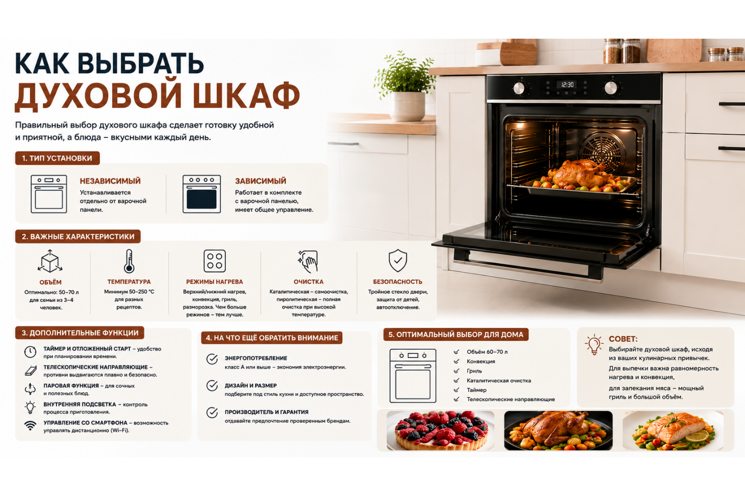 Как выбрать духовой шкаф для кухни
