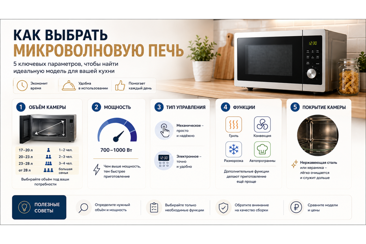 Как выбрать микроволновую печь: полный гид