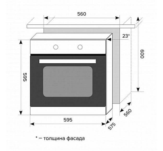 LEX EDM 6072C IV LIGHT Электрическая духовка (беж.эмаль)