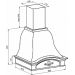 Вытяжка ЛИЛИЯ 600 С ДЕКОРОМ РУДЖЕРИ ДУБ/БЕЛ.МУАР