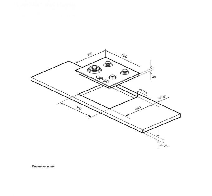 MILLEN MGH 602 WH газовая варочная поверхность