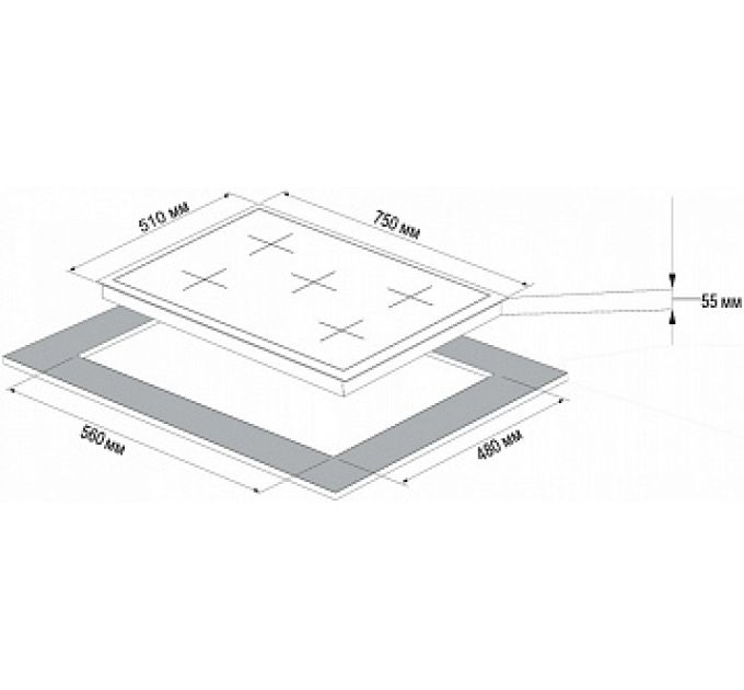 Варочная поверхность KORTING HG 797 CTX