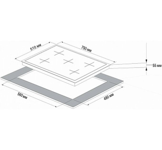 Варочная поверхность KORTING HG 797 CTX