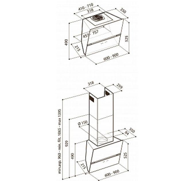 KORTING вытяжка KHC 99080 GW