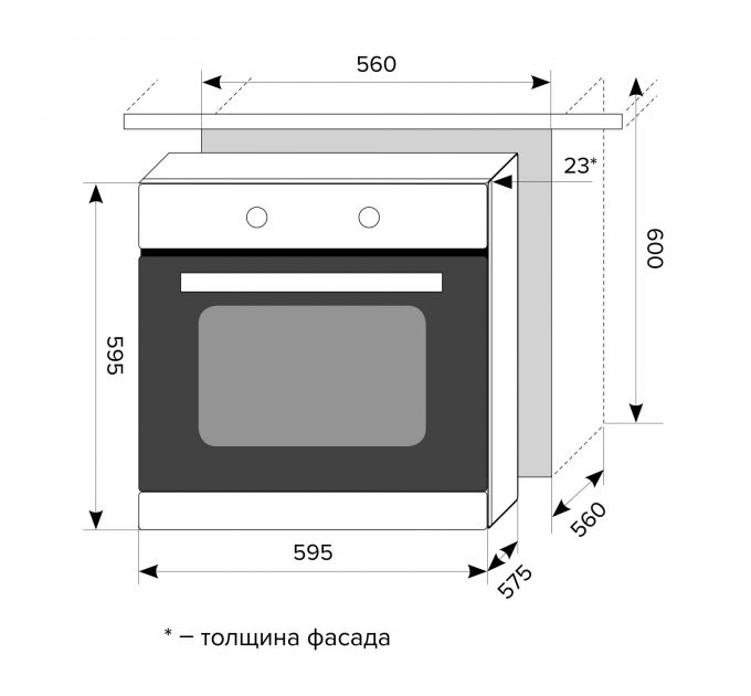 LEX EDM 6075C IV LIGHT Электрическая духовка