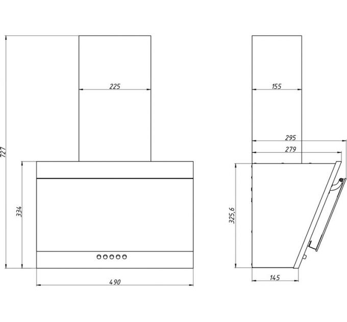 Вытяжка Elikor Коралл 50П-430-К3Д черный/черн.стекло