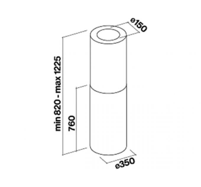 Вытяжка Falmec POLAR EVO ISOLA GOLD 35