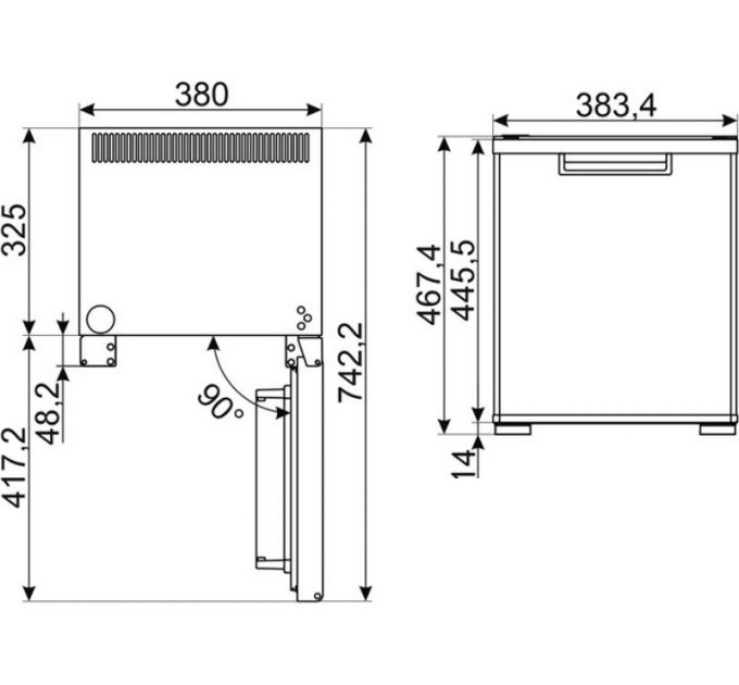 Минибар SMEG MTE30