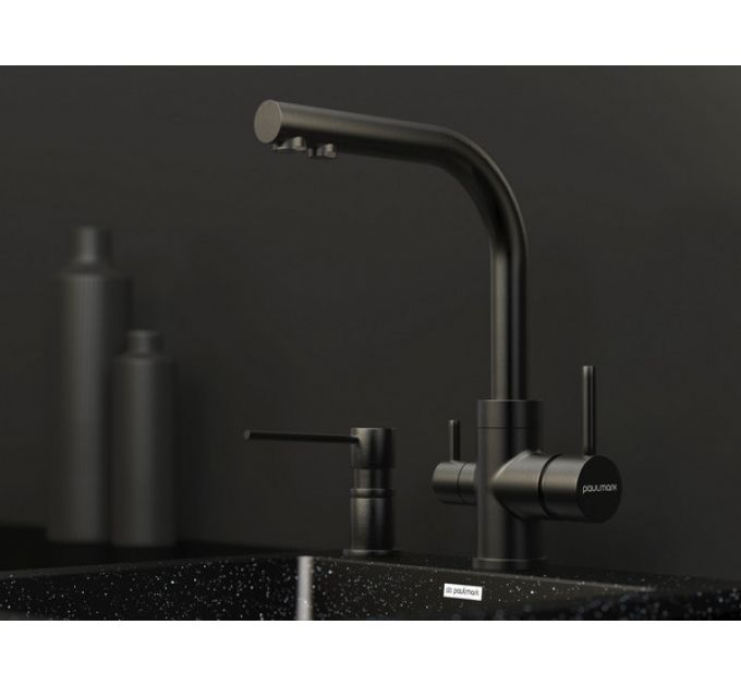 Смеситель Paulmark Essen Es213011-GM, вороненая сталь