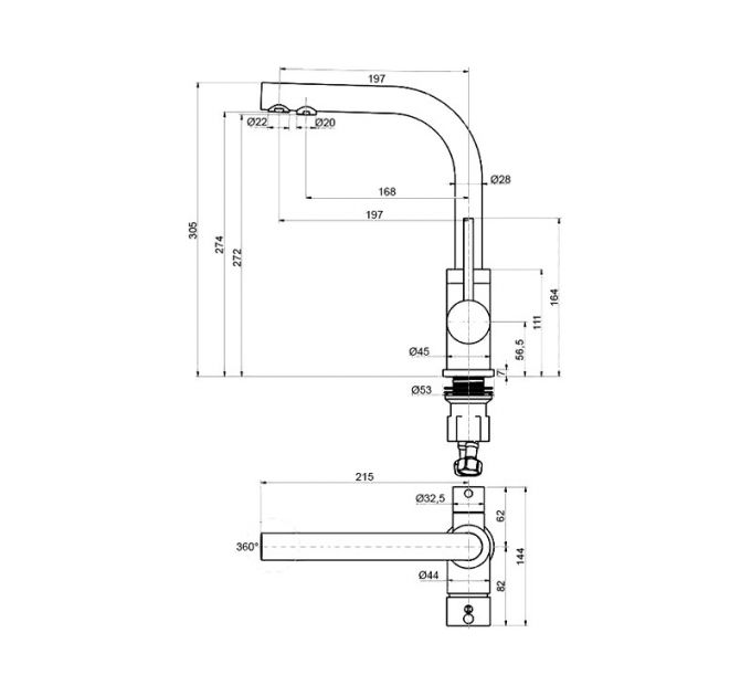Смеситель Paulmark Essen Es213011-GM, вороненая сталь