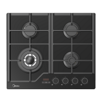 Варочная панель Midea MG697TTGB газовая