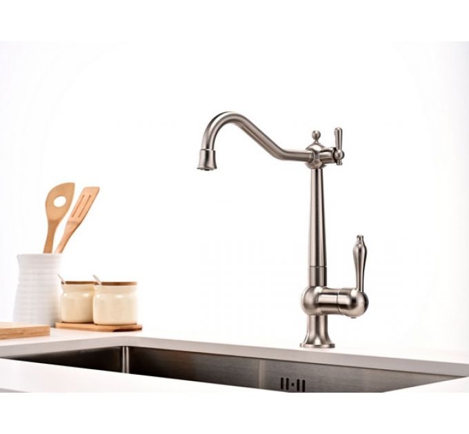 Смеситель Paulmark Retro Re213226-BS (NI), брашированная сталь (никель)