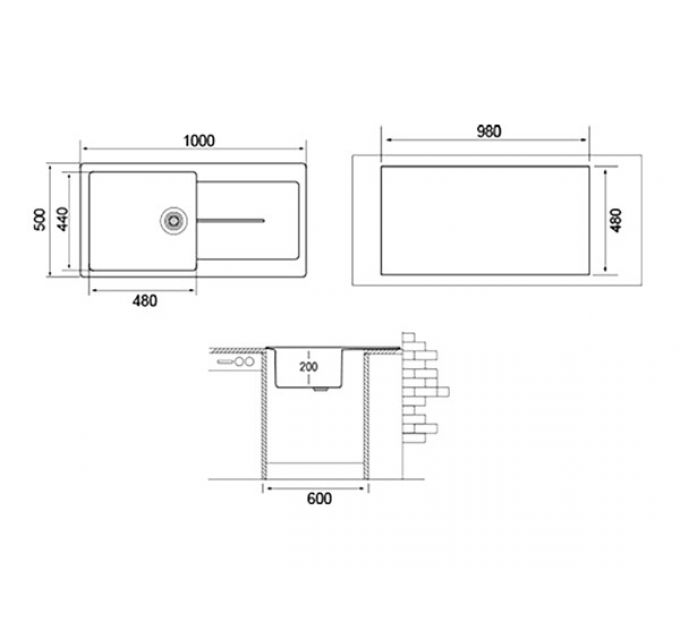 Мойка Longran Enigma ENG1000.500 - 49 Croma