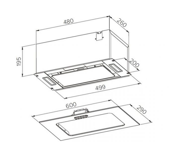 Вытяжка MEFERI INBOX60BG GLASS ULTRA