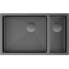 Мойка Paulmark Next 69/2S uni PM226944-GML, вороненая сталь
