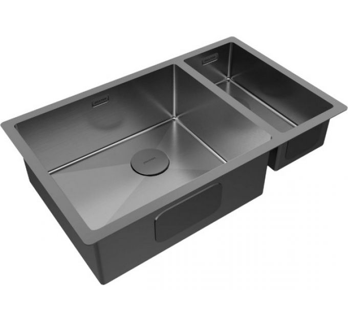 Мойка Paulmark Next 69/2S uni PM226944-GML, вороненая сталь
