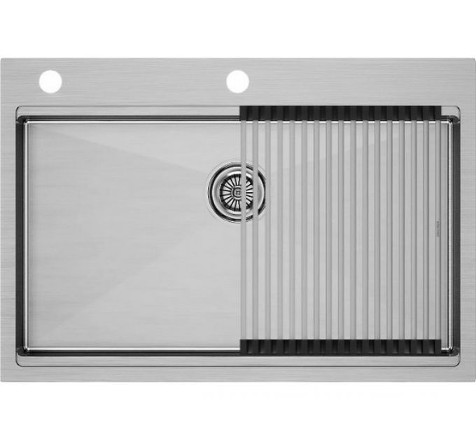 Мойка Paulmark Kroner-pro 75 PM707551-BS, брашированная нерж. сталь