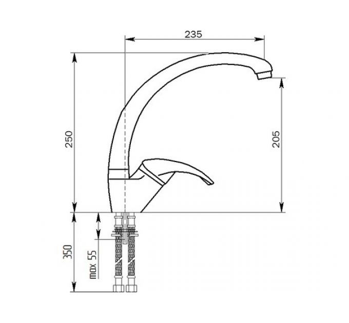 Смеситель Gamma Stone GS-007 бежевый 328