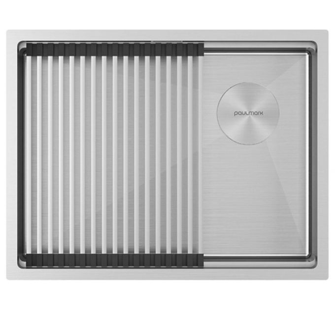 Мойка Paulmark Next-pro 58 uni PM705845-BS, брашированная нерж. сталь