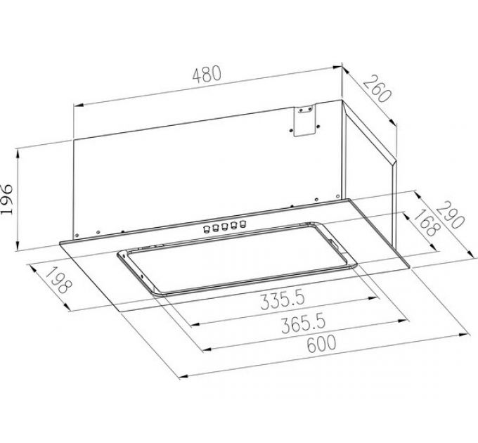 Вытяжка MEFERI INBOX60WH GLASS ULTRA