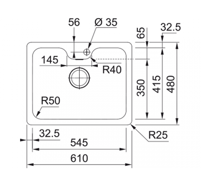Мойка Franke BCX 110-55 TL, стоп-вент. (122.0689.806)