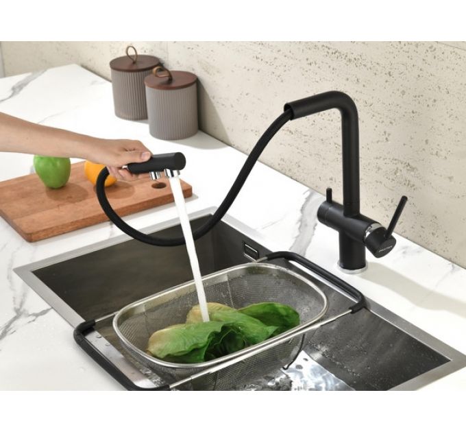 Смеситель Paulmark Serpentine Se213222-BLM (418), черный