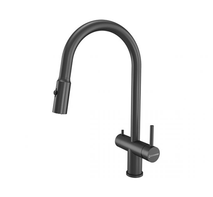 Смеситель Kuchenstern BRUNN-FS вороненая сталь