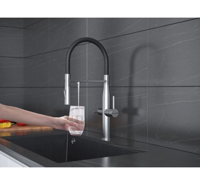 Смеситель Kuchenstern ELIT-FE нержавеющая сталь